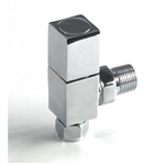 Genesis Cubic Radiator Valves, Chrome (Angled or Straight) Per Pair Genesis Cubic Radiator Valves, Chrome (Angled or Straight) Per Pair
